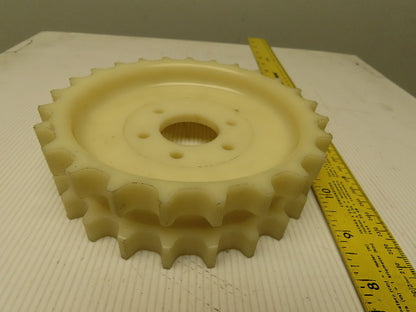 UNI 6" OD x 1-5/8" 25T 2 Row Conveyor Chain Sprocket
