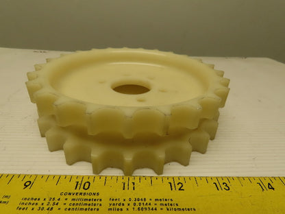 UNI 6" OD x 1-5/8" 25T 2 Row Conveyor Chain Sprocket