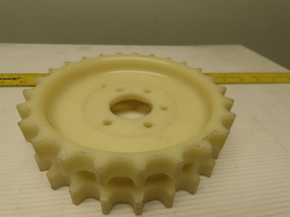 UNI 6" OD x 1-5/8" 25T 2 Row Conveyor Chain Sprocket