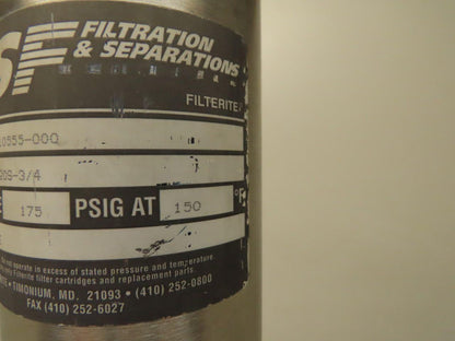 USF T910555-000 ID020S-3/4 3/4" Stainless Steel Filter Housing 175PSI