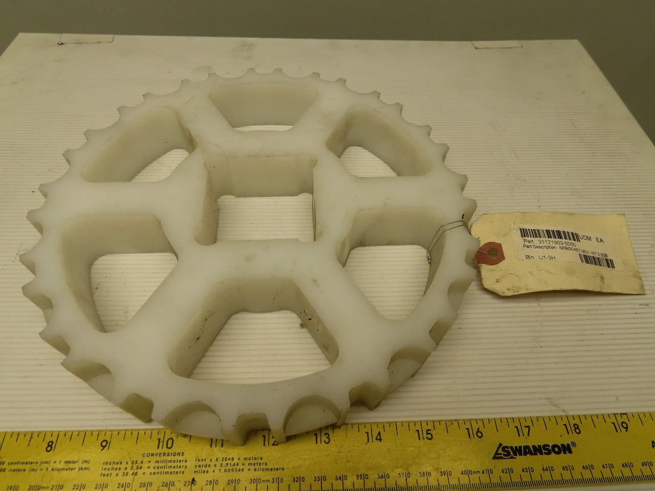 10" OD x 1.5" Wide 16T Conveyor Chain Sprocket 2.5 Square Bore