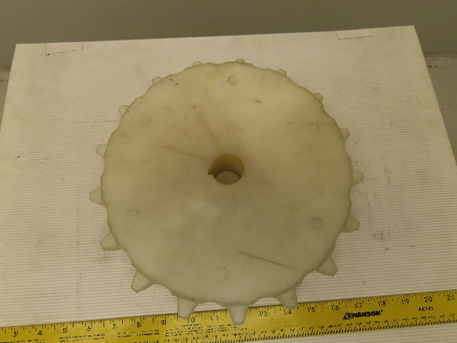 11" OD x 1" Tooth Width 17T Nylon Conveyor Sprocket 1-1/4" Bore