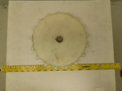 11" OD x 1" Tooth Width 17T Nylon Conveyor Sprocket 1-1/4" Bore