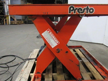 Presto X4W24-20 2000 LB 48"x48" Hydraulic Scissor Lift 7"-43" Height 460V 3Ph