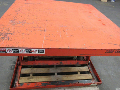 Presto X4W24-20 2000 LB 48"x48" Hydraulic Scissor Lift 7"-43" Height 460V 3Ph