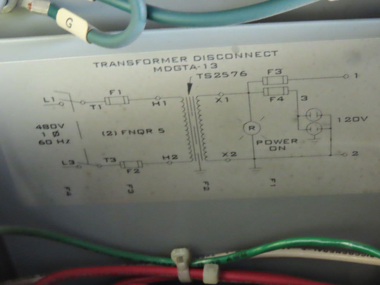Daykin MDGTA-13 Transformer Disconnect 750VA 480HV 120LV