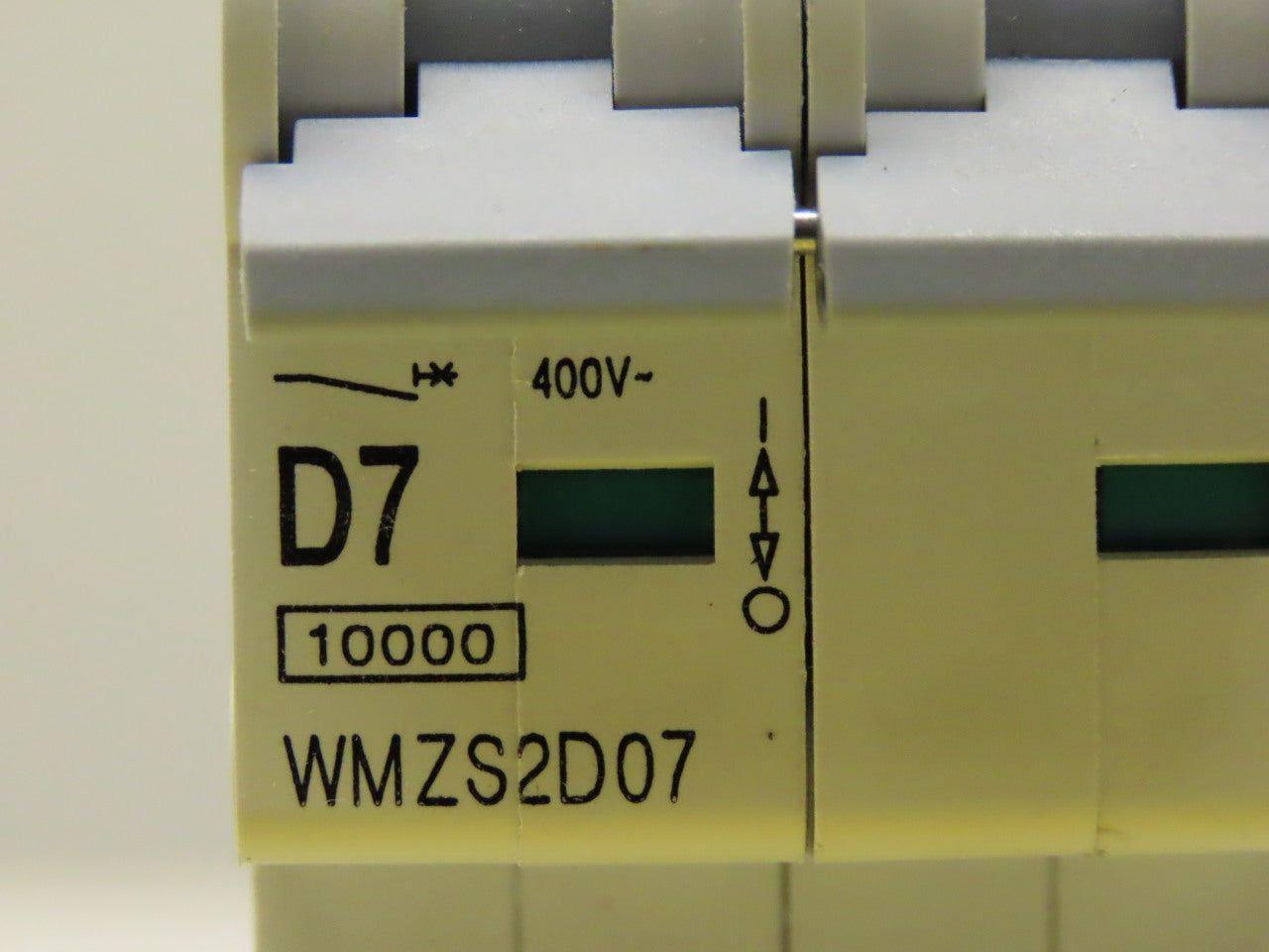 Eaton Cutler Hammer WMZS2D07 7AMP 2Pole Circuit Breaker DIN Rail Mount