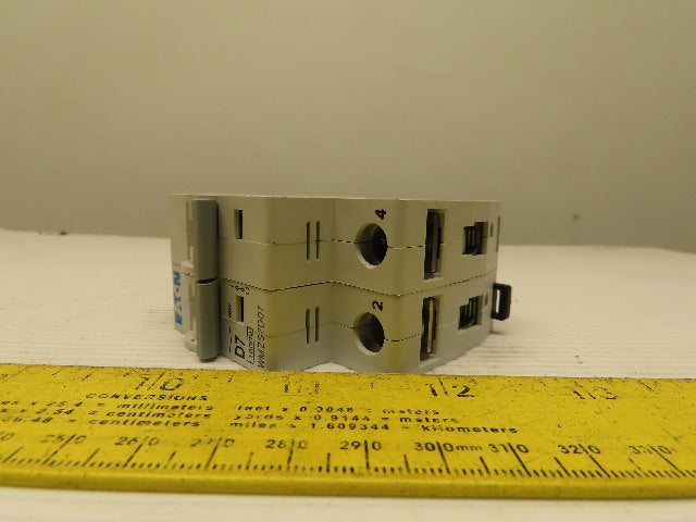 Eaton Cutler Hammer WMZS2D07 7AMP 2Pole Circuit Breaker DIN Rail Mount
