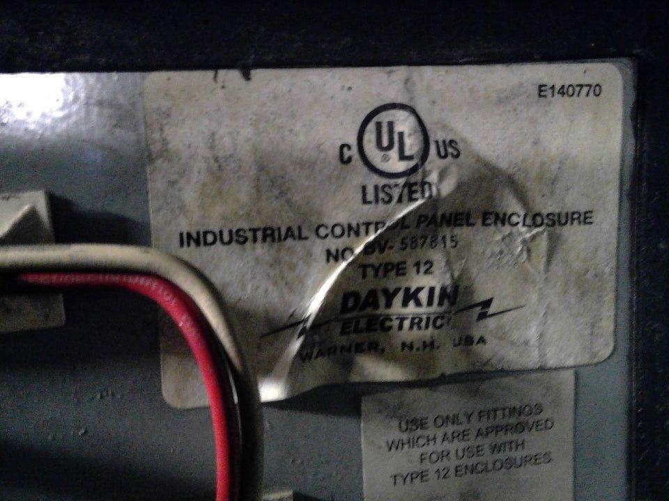 Daykin GPFB-03 Enclosed Transformer Disconnect 1500VA 480V Pri 120V Sec 1PH