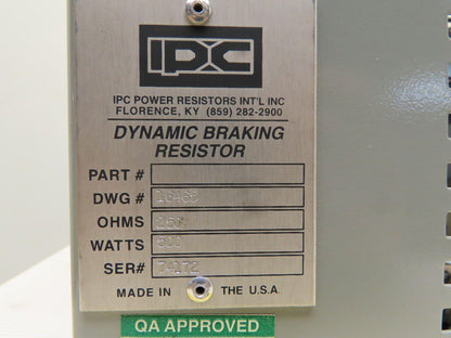 IPC 16465 Dynamic Braking Resistor 500 Watts 250 Ohms