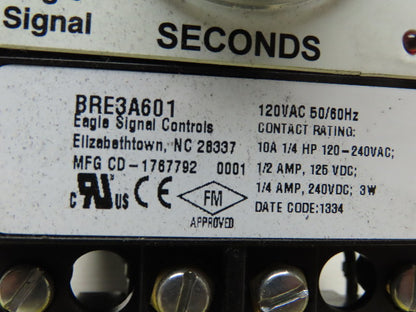 Eagle Signal BRE3A601 Relay Timer 120 Volt 0-15 seconds