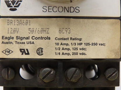 Eagle Signal BR13A601 Relay Timer 120 Volt (2) 0-15 Second Cycles