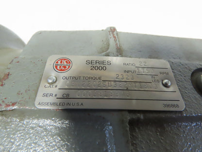 Browning 0cbn20202SB622MT1803 Inline Gear Motor 22:1 Ratio 208-230/460V 3Ph