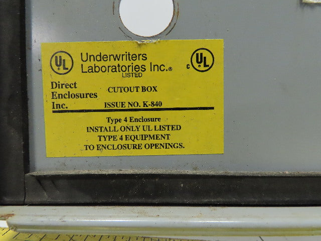 Steel Wall mount Electrical Enclosure 16x14x6" W/Back Plate Back