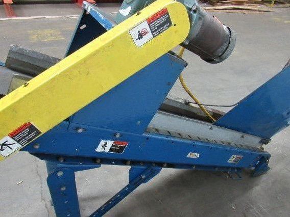 Versa 73" Long  8" Cleated Slide Bed Incline Belt Conveyor 230/460V 3 Ph 32FPM