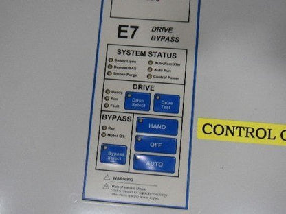 Yaskawa E7LVB052G VFD Drive Bypass Assembly 51KVA 380-480V In 0-480V Out 50/60HZ