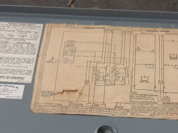 Square D 8901 SXG-6 Ser A Isolation Transfer Switch 2 Pole 240V 1 Ph 200A
