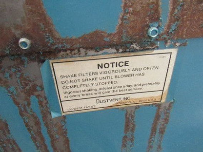 DustVent 3/4-60 Dust collector 3/4Hp 115V 1ph