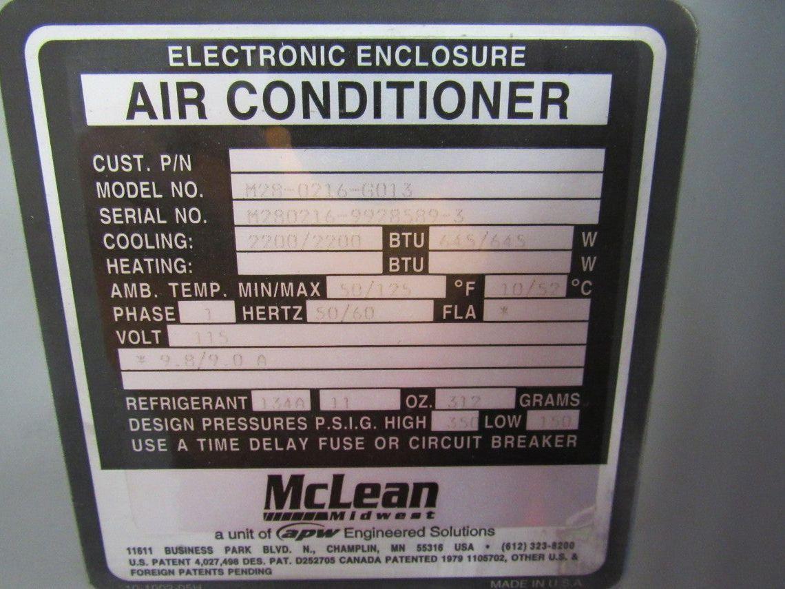 Ice/Stations IS56 Free Standing Enclosure W/McLean M28-0216-6013 AC Unit