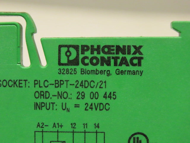 Phoenix Contact PLC-BPT-24DC/21 29 00 445 Relay Socket24VDC Lot of 4