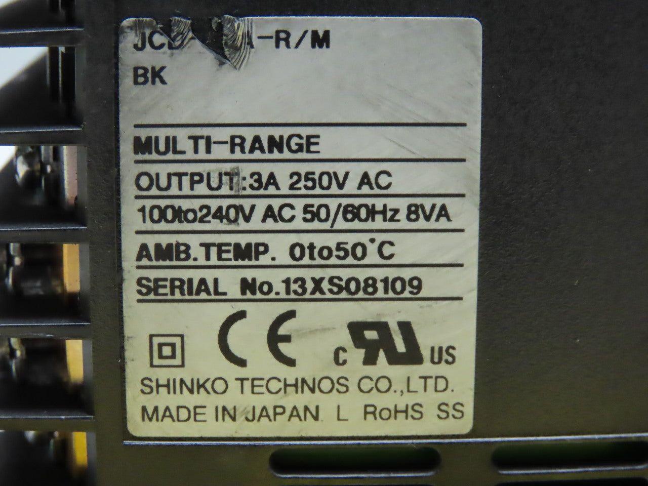 Shinko JCD-33A-R/M Multi-Range 3A 250V 100-240V Digital Indicating Controller