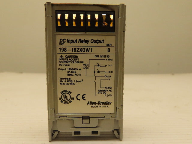 Allen Bradley 198-IB2XOW1/B DC Input Relay Output Series B