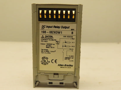 Allen Bradley 198-IB2XOW1/B IB2X0W1 DC Input Relay Output Series B