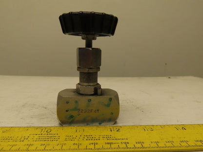 Hoke  2232F4Y Series 2200 Needle Valve 1/4" F NPT 316 Stainless Steel