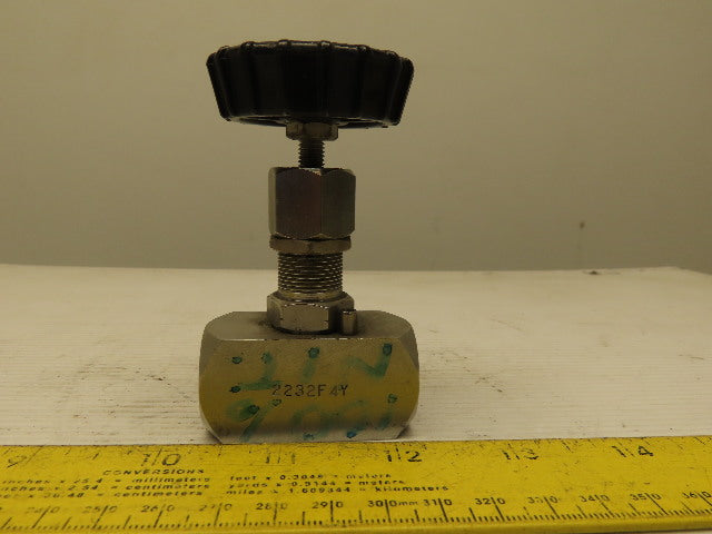 Hoke  2232F4Y Series 2200 Needle Valve 1/4" F NPT 316 Stainless Steel