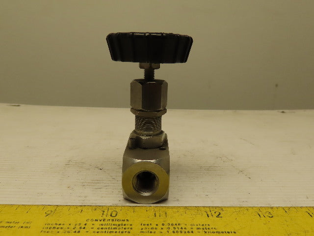Hoke  2232F4Y Series 2200 Needle Valve 1/4" F NPT 316 Stainless Steel