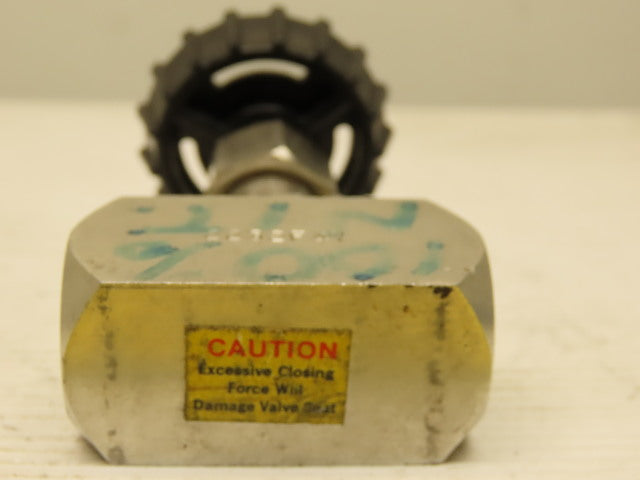 Hoke  2232F4Y Series 2200 Needle Valve 1/4" F NPT 316 Stainless Steel