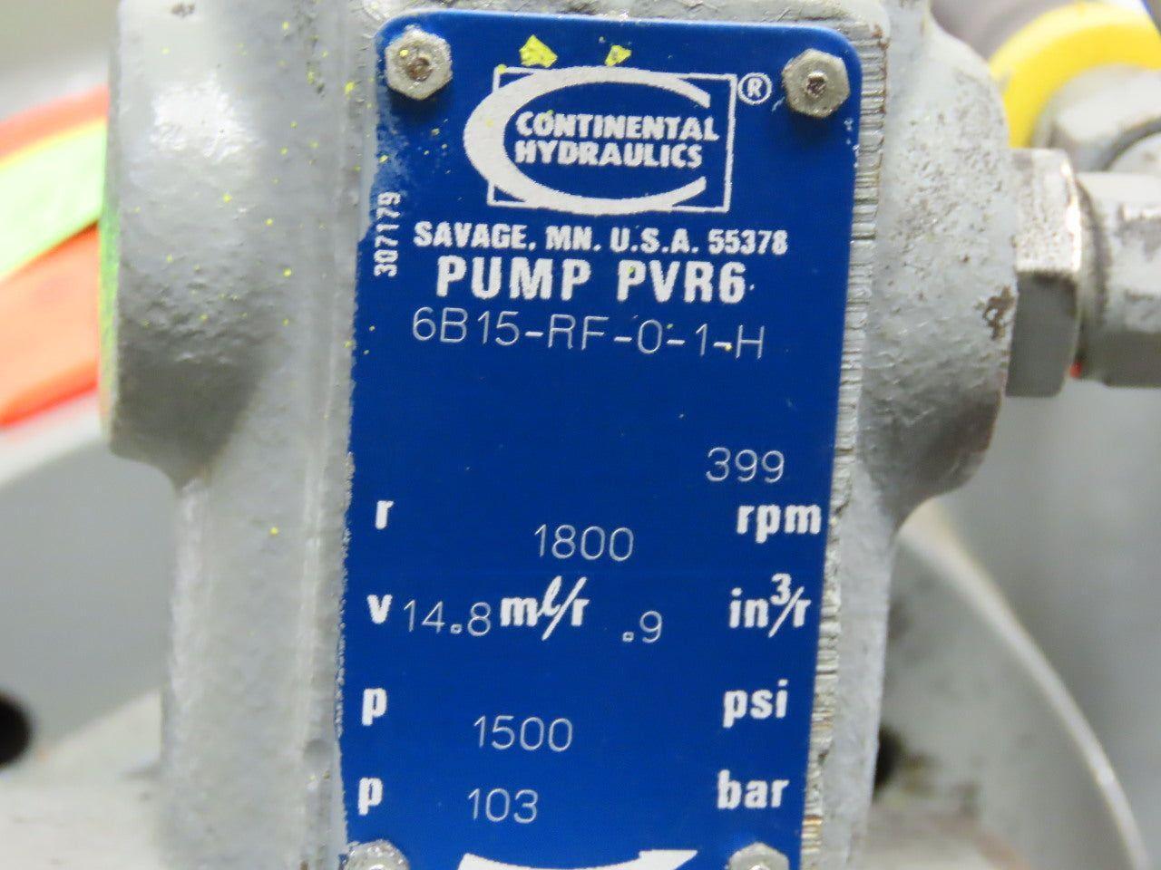 Continental PVR6-6B15-RF-0-1-H Hydraulic Power Unit 30Gal 5Hp 460V 6GPM 1500PSI