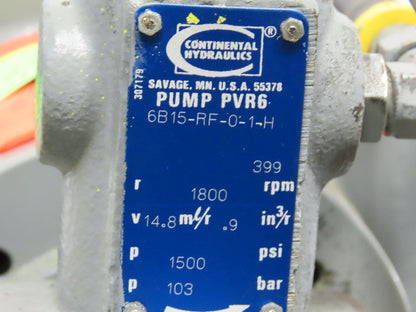 Continental PVR6-6B15-RF-0-1-H Hydraulic Power Unit 30Gal 5Hp 460V 6GPM 1500PSI