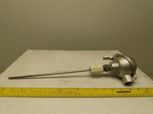 Omega TX250 Two Wire T/C Thermocouple Transmitter W/Housing & 10" probe