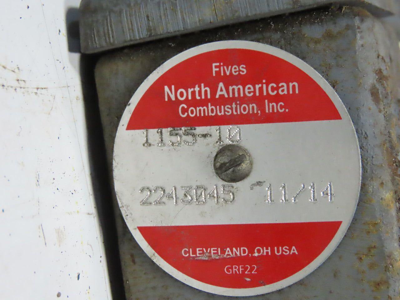 North American 1155-10 Combustion System Butterfly Valve Damper