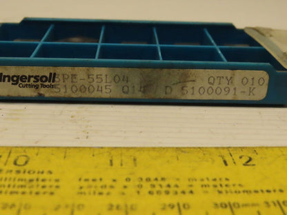 Ingersoll SPE-55L04 Carbide Indexing Insert Lot Of 10