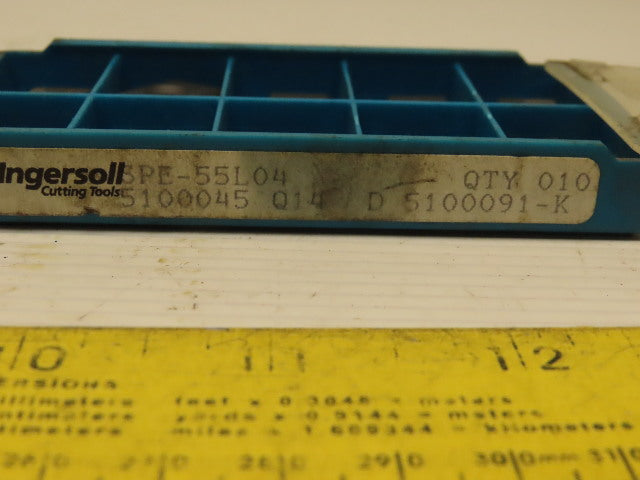 Ingersoll SPE-55L04 Carbide Indexing Insert Lot Of 10