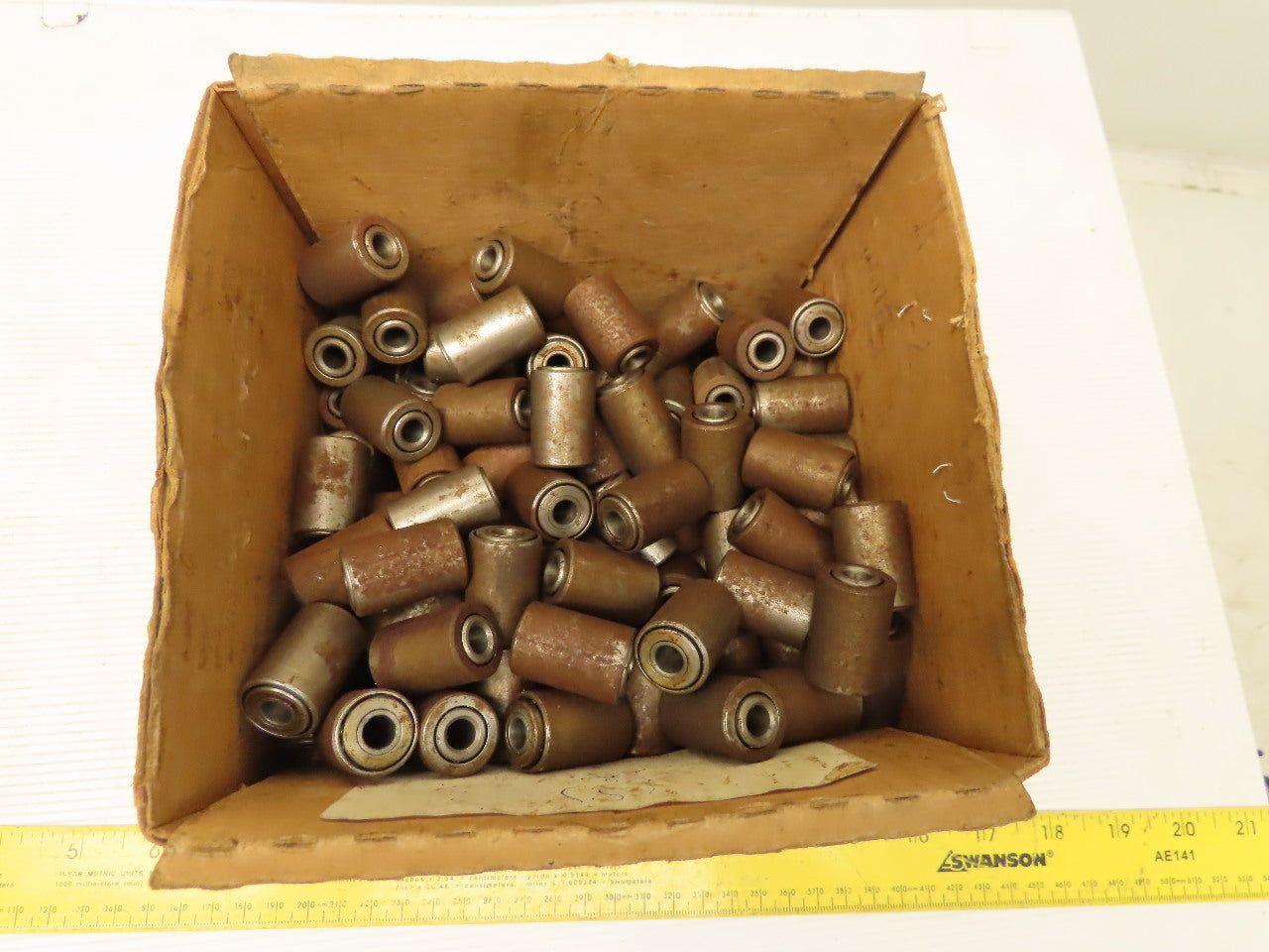 11/16" OD x 1" Roller 1/4" Bearing Bore Lot Of 200
