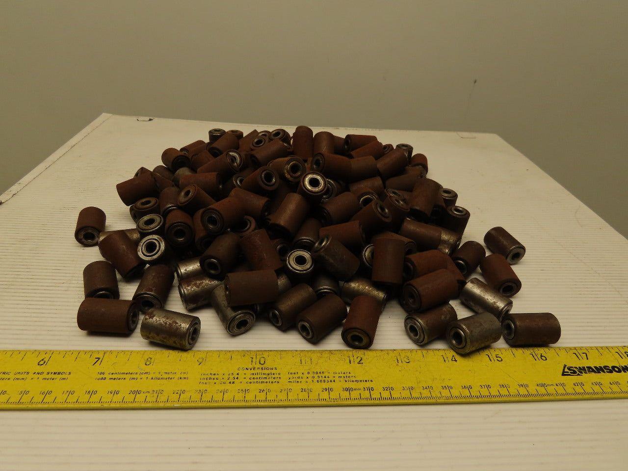 11/16" OD x 1" Roller 1/4" Bearing Bore Lot Of 200