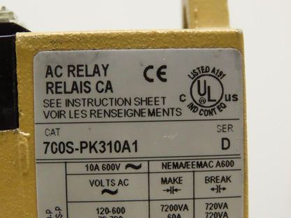Allen Bradley 700S-PK310A1/D AC Relay Series D