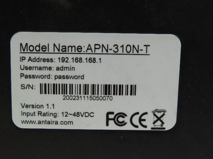 Antaira APN-310N-T Industrial Access Point Client Bridge Repeater DIN Rail Mount