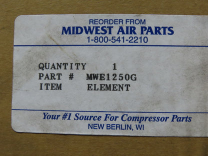 Midwest Air Parts MWE1250G 407132 5" x 25" Cartridge Filter Element