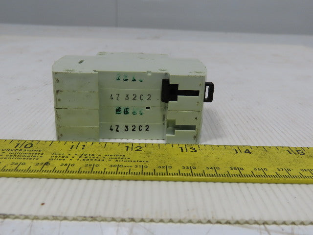 Moeller FAZ6-2-C32 32AMP 2 Pole Circuit Breaker DIN Rail Mount