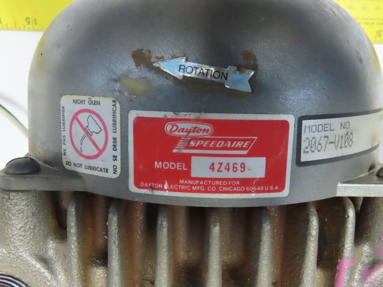 Dayton Speedaire 2067-V108 Vacuum Pump 17CFM 28.0 inHg 1Hp 115/230V 1PH