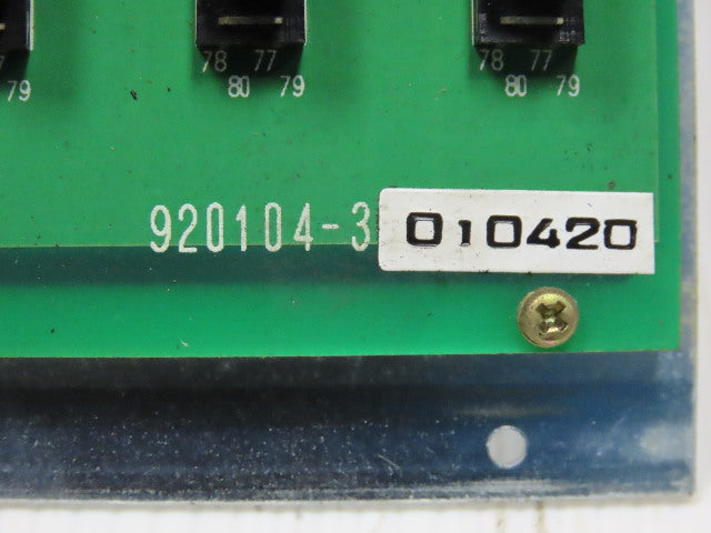 Fuji Electric 920104-3 8 Slot Base PC Board