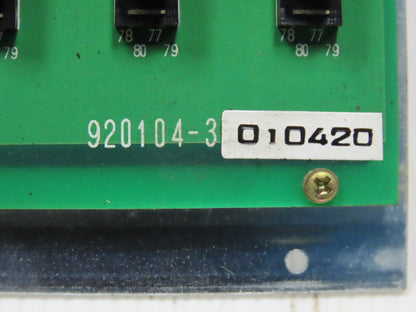 Fuji Electric 920104-3 8 Slot Base PC Board