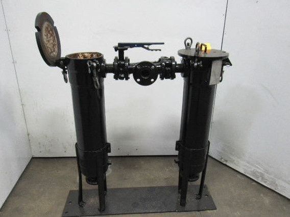 Parker 0835-1845 Dual Filter Housing Basket Strainer W/Valves 2" Flanged