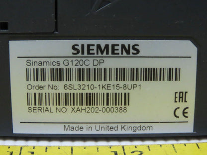 Siemens 6SL3210-1KE15-8UP1 Sinamics G120C DP 380-480V 7.4A