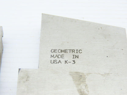 K-3 Geometric A 6-1/4-8 Pipe  1-5 Numbered Set Thread Chaser Die Heads