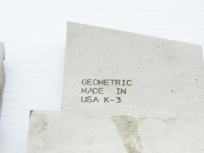 K-3 Geometric A 6-1/4-8 Pipe  1-5 Numbered Set Thread Chaser Die Heads